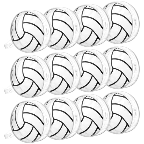 Reginary 12 Pcs Volleyball Cosmetic Bag Gifts Accessories for Makeup Bags Volleyball Clear PVC Cheer Case Toiletry Zipper Pouch Waterproof Travel Handbag Purses Organizer for Volleyball Team Gift - style: Volleyball