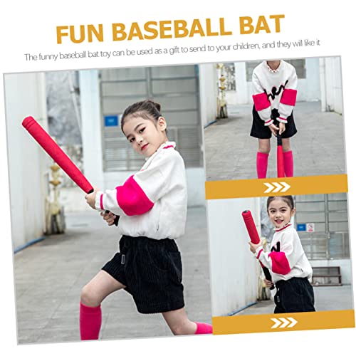 EVA Baseball Bat Red with Net Bag Outdoor Training Baseball for Boys and Enhances Batting Skills Hand Eye Coordination Parent Interactive Sports