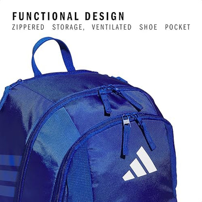adidas Stadium 4 Soccer Backpack – Team Sports Bag with Ball Pocket, 36L - color: Royal Blue