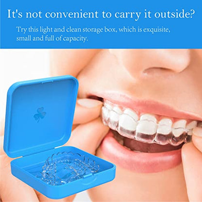 Retainer Case, ARGOMAX Aligner Case, Braces Box, 2 Piece Orthodontic Box (Blue). - color: Blue