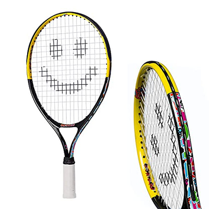 Kids Tennis Racket with Training Videos – Aluminum Youth Tennis Racket with Neoprene Handle for Children Age 5-12 – Learn Faster and Play Better by Street Tennis Club