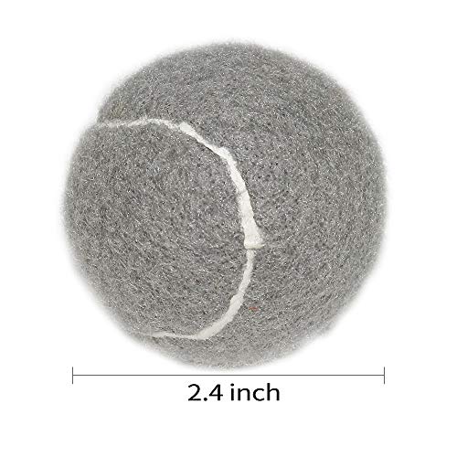URBEST Tennis Ball 12 Packs Training Tennis Balls Practice Balls for Novice Player, Pet Dog Playing Balls with Mesh Carry Bag - color: Gray