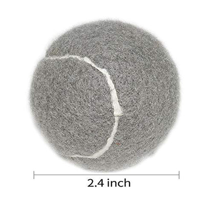 URBEST Tennis Ball 12 Packs Training Tennis Balls Practice Balls for Novice Player, Pet Dog Playing Balls with Mesh Carry Bag - color: Gray