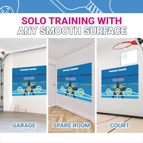 Pickleball Dink Pad - 120x90cm Rubber Rebounder Poster, Durable Wall Training Aid, Practice Pad for Indoor Outdoor | Pickleball Trainer for Improving Dinks Shot Skill Development Game