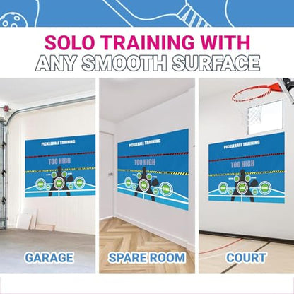 Pickleball Dink Pad - 120x90cm Rubber Rebounder Poster, Durable Wall Training Aid, Practice Pad for Indoor Outdoor | Pickleball Trainer for Improving Dinks Shot Skill Development Game