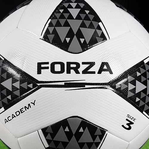 FORZA Soccer Balls | Wide Range of Match, Training, Academy & Backyard Soccer Balls - Ideal for Training or Soccer Matches - size: Size 3, style: Academy Soccer Ball [Black & White]