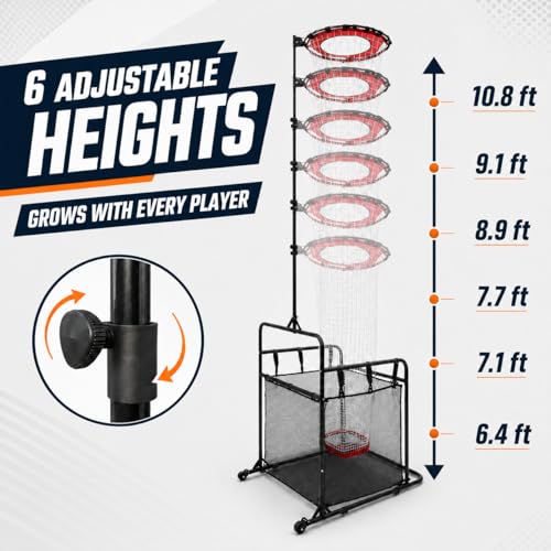 Volleyball Setting Net, Setter Volleyball Training Net Adjustable Height, 45°-180° Adjustable Angle, Stable Base for Indoor Outdoor Practice Equipment - size: 6.9–10.8 FT