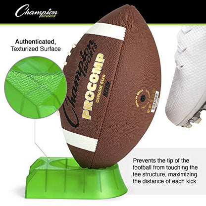 Champion Sports Football Kicking Tee – Heavy-Duty Kickoff Tee in Multiple Styles & Sizes - style: Triplex 3-in-1 Kicking Tee (1 Inch)