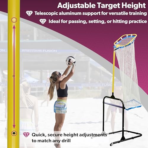 Park & Sun Sports Indoor/Outdoor Adjustable Target Net: Spectrum Precision Volleyball Trainer