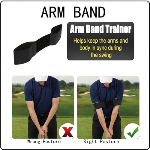 Golf Swing Trainer Training Set for All Levels, Golf Posture Correction Aids to Improve Swing Posture, Tempo and Shot Consistency - style: 5-Piece