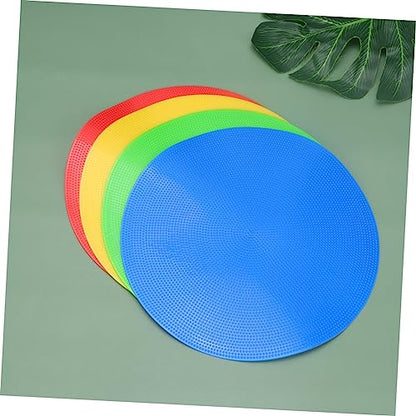4 Pcs Round Soccer Marker Durable Training Markers for Football Basketball and Agility Drills Bright Colors Yellow Red Blue Use