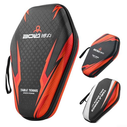 Table Tennis Racket Bag Ping-Pong Paddle Storage Case Table Tennis Organizer Table Tennis Bat Bag to Hold 2 Paddles 2 Balls(PB005-C model)
