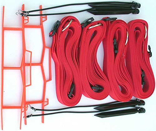 Home Court 2-inch Adjustable 30-ft Sand Court Line - 19AS - color: Red
