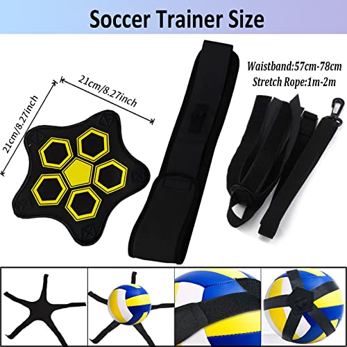 Taeku Soccer Trainer Adjustable Football Kick Training Equipment Control Skills Waist Practice Belt Volleyball Rugby Trainer Aid Universal Fits Size 3, 4, 5 Footballs for Kids Teens - color: 5 Gurte