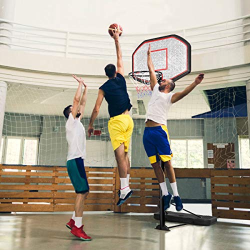 Giantex Portable Basketball Hoop 10 Ft, Adjustable Height 6.5-10 Ft, 43 Inch Backboard Basketball Goal, Suit for Court, Driveway, Garage, Indoor Outdoor Basketball Hoop for Kids, Youth, Junior