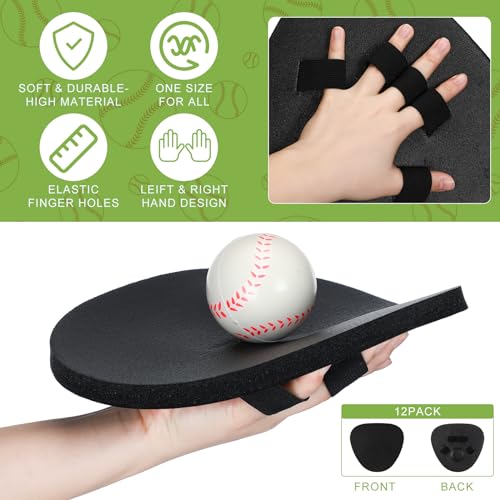 Leyndo Baseball Training Glove Foam Fielding Trainer Infield Training Gloves Baseball Fielding Gloves for Quick Hands Batting Practice Two Hands