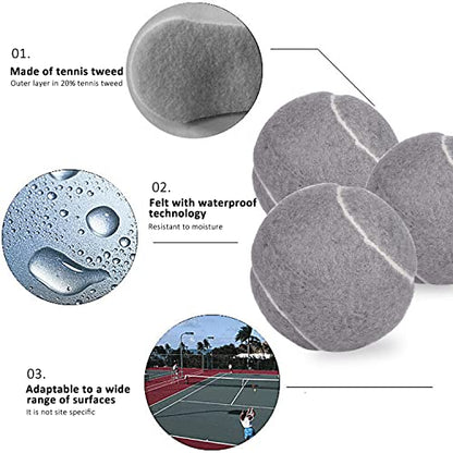 URBEST Tennis Ball 12 Packs Training Tennis Balls Practice Balls for Novice Player, Pet Dog Playing Balls with Mesh Carry Bag