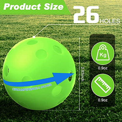 Vinsot 24 Pack Plastic Baseball Practice Baseballs Lightweight Baseball Training Balls Plastic Softballs for Home Indoor Outdoor Hitting Batting Training (White, Yellow, Green) - color: white, yellow, green