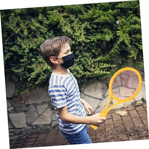 2Pcs Parent Outdoor Sports Tennis and Badminton Racket Set Large Racket with Tennis Balls and Badminton Rackets for Family Fun and Beginner Learning Activities