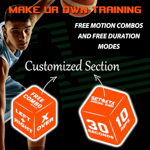 Basketball Dribble Skills Dice Set - Training Equipment - Basketball Gift for Boys.Dribble Skills Training for Beginner and Party Favors - color: Green