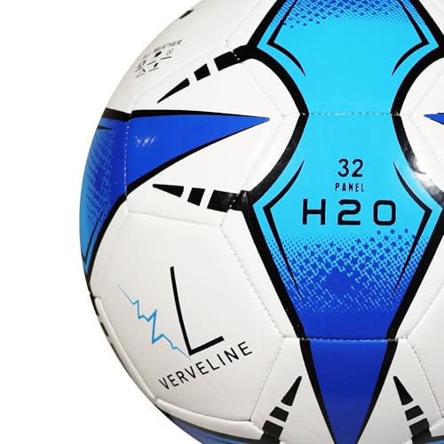 H2O TPU Soccer Ball | Soccer Balls Size 5 | Ideal for Clubs & Academies | Best for Youth & Adults | Indoor & Outdoor Training, White / Blue / Black