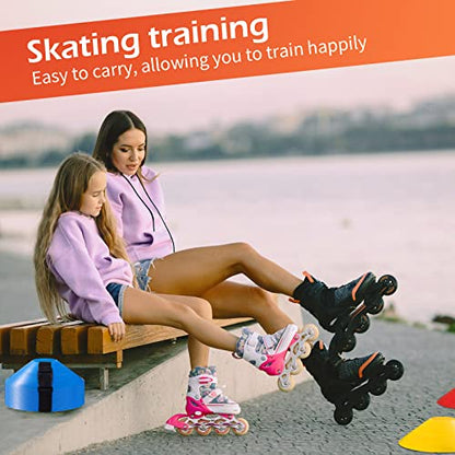 Yunsailing Soccer Cones with Straps Set, Disc Training Cones Bulk Agility Cone Sports Cone for Drills, Challenge, Football, Basketball, Skating, Coaching, Practice Equipment, Indoor, Outdoor