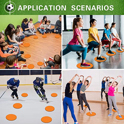 Poly Spot Markers 4inch/9 inch Non-Slip Rubber Agility Markers Flat Field Cones Floor Dots for Football, Soccer, Basketball Training Markers, School Activities, Exercise Drills, Social Distancing