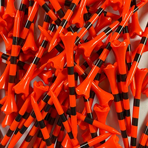 3-1/4" Pride Performance Golf Tee Striped, 100 Count - color: Citrus Orange