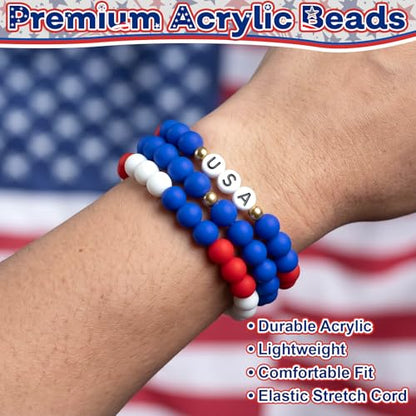 Goldwise Soccer Fan Bracelet Set for Men, 3PCS Bracelets, Team Spirit Wristbands for Game Day, Watch Party, Stadium Outfit