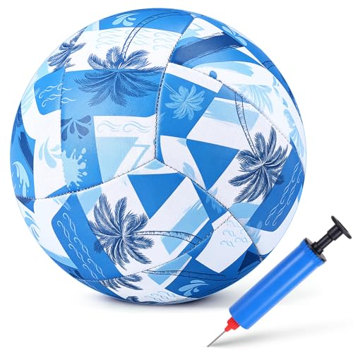 Soulchen 8.5 Inch Waterproof Water Volleyball for Pool with Pump All-Purpose Pool Ball Beach Volleyball for Adults Swimming Sports Games Outdoor and Indoor Activities - color: Blue