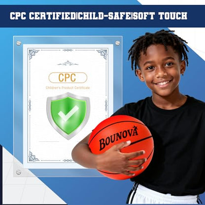 BOUNOVA Silent Basketball | Real Feel Powerful Bounce | Elegant Gift Box Packaging | Pro-Grade PU Foam Indoor Basketballs for Quiet Dribbling & Training - size: Size 3