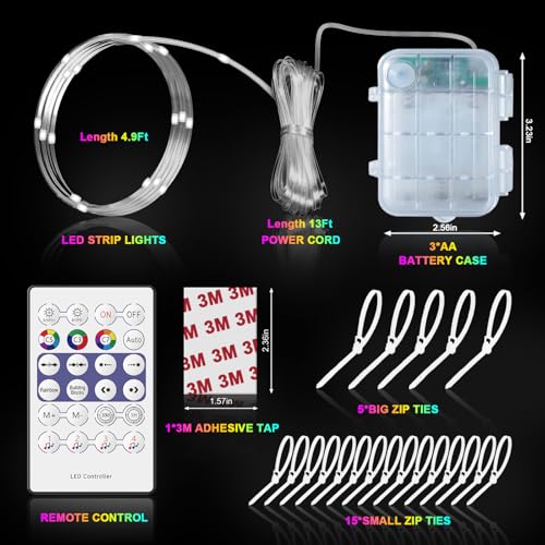 LED Basketball Hoop Lights, Remote Contral Basketball Goal Accessories Light Up Hoop Rim, 16 Color Change, Waterproof, Basketball Gift for Youth Boys Girls Men Kids