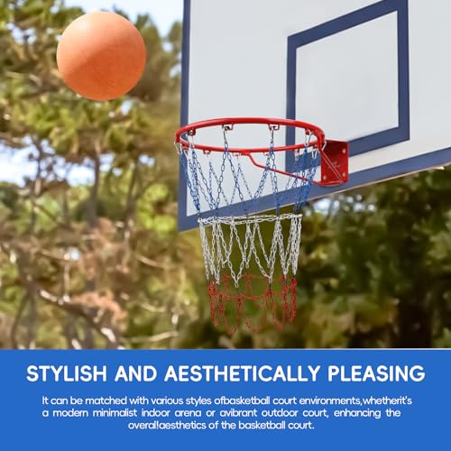 Basketball Net, Stainless Steel Braided Chain Heavy Duty, Standard Basketball Net (12 Links), Quick Installation. Suitable for Indoor and Outdoor Climates - style: 003