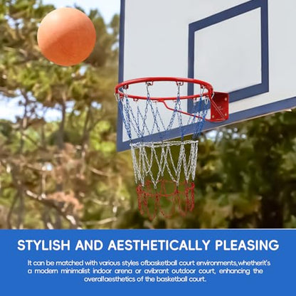 Basketball Net, Stainless Steel Braided Chain Heavy Duty, Standard Basketball Net (12 Links), Quick Installation. Suitable for Indoor and Outdoor Climates - style: 003