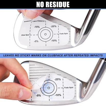 High-Resolution 34pcs Strike Stickers for Putter Wood & Iron Clubs 3 in 1with 2 Pack 40'' Golf Alignment Sticks, Porfessional Alignment Sticks for Swing Trainer Practice