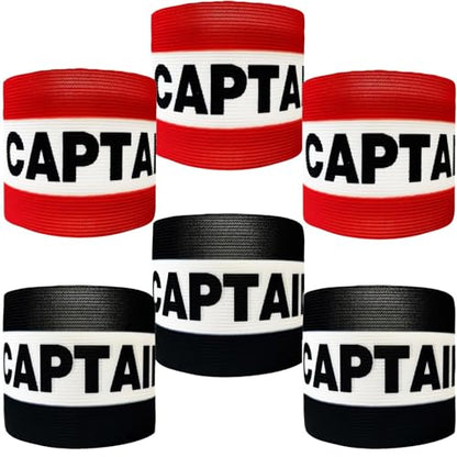 6 Pack Adjustable Soccer Captain Armbands Elastic Arm Bands for Training Unisex Essential Sports Accessories for Team Players