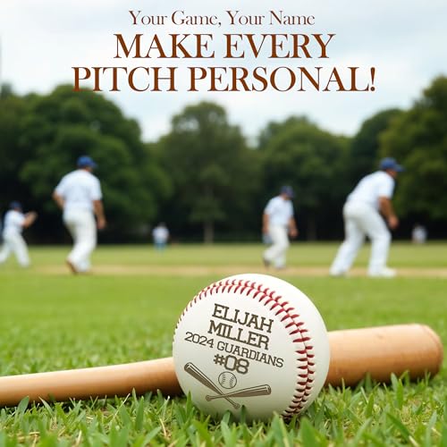 Personalized Baseball Ball with Custom Name, Engraved Ball, Personalized Baseball Gifts for Team, Coach, Player, Senior, Custom Award Trophy, Engraved Gift Thank You Coach - style: Baseball Bats