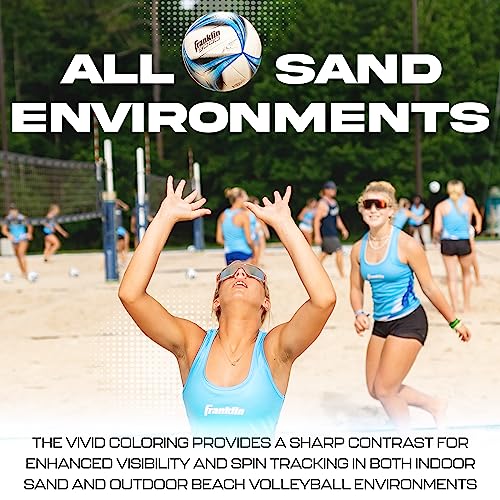Franklin Sports Pro Beach Volleyball Ball - Kerri Walsh Jennings 9000 Beach Game Sand + Outdoor Volleyball - Competition Ball for Sand + Outdoor Courts - Hand Sewn Synthetic Leather