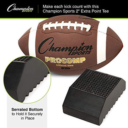 Champion Sports Football Kicking Tee – Heavy-Duty Kickoff Tee in Multiple Styles & Sizes - style: Extra-Point Kicking Tee (2 Inch)