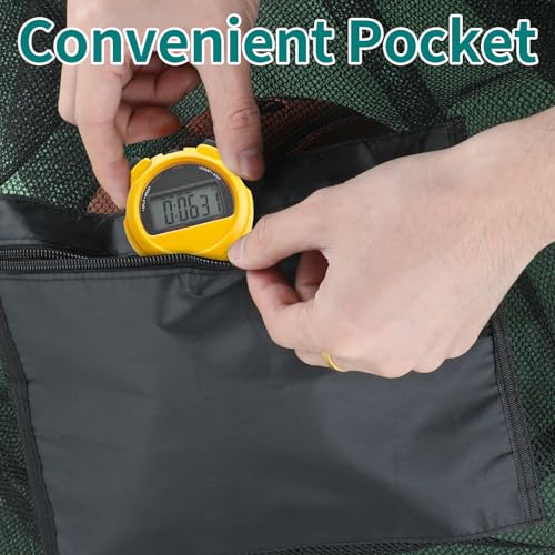 Extra Large Sports Ball Bag, Heavy Duty Breathable Mesh Storage Bag, 40" x 30" Hold 10-12 Soccer Basketball Football, Adjustable Shoulder Strap, Ideal for Coaches, Team, Swimming Gear - style: Zipper Pocket
