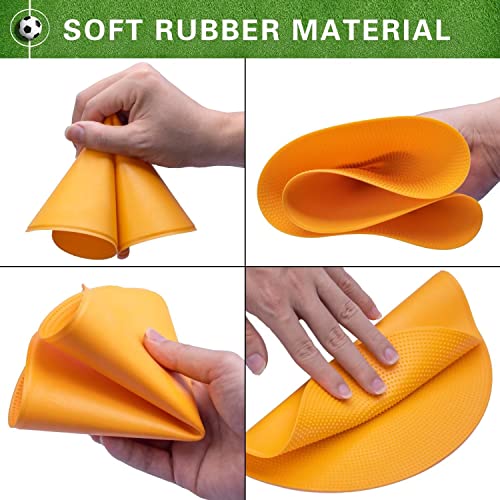 Poly Spot Markers 4inch/9 inch Non-Slip Rubber Agility Markers Flat Field Cones Floor Dots for Football, Soccer, Basketball Training Markers, School Activities, Exercise Drills, Social Distancing