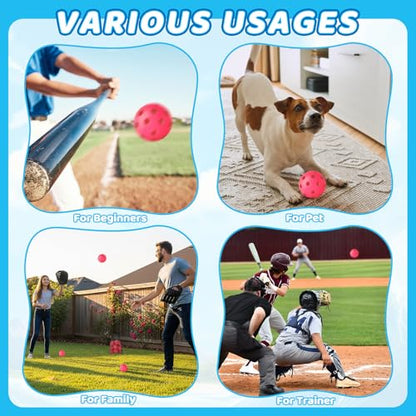 Mototo 12/30/60 Practice Baseballs for Hitting, 2.8 Inch Plastic Soft Baseballs for Practice Lightweight Soft Ball Hollow Training Softball for Sport Pitching Batting