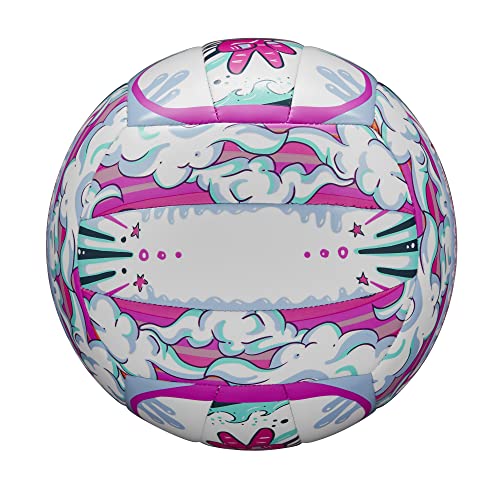 Wilson AVP Hawaii Outdoor Volleyball + Frisbee Kit - color: White/Purple, style: Graffiti