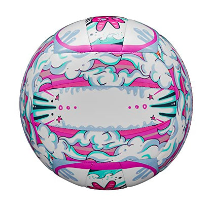 Wilson AVP Hawaii Outdoor Volleyball + Frisbee Kit - color: White/Purple, style: Graffiti