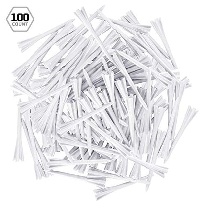 Izzo Plastic Golf Tees (100 Pack) - color: White, style: 2.75 Inches