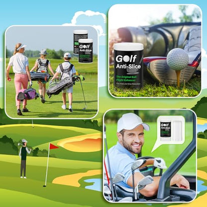 Halloscume 4 Pcs Golf Anti-Slice Anti-Slick Stick Compound for Clubs Boosts Distance and Increases Accuracy Gift for Golfer Supply - style: Regular Style