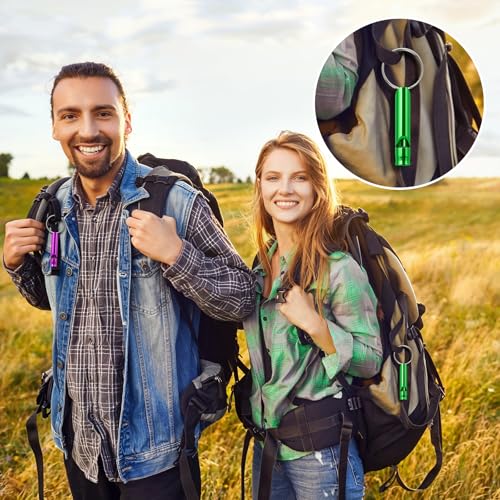 200/300 Pcs Emergency Whistles Keychain Set, Bulk Aluminum Alloy Extra Loud Safety Whistles, Ideal for Sports Referees, Lifesaving Training, Hiking and Camping