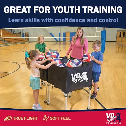 Soft Volleyball - Foam, Silent, No-Deflate, Durable Indoor Volleyball for Training, Games & Practice - Soft on Arms, Safe for House - color: Red, White, & Blue