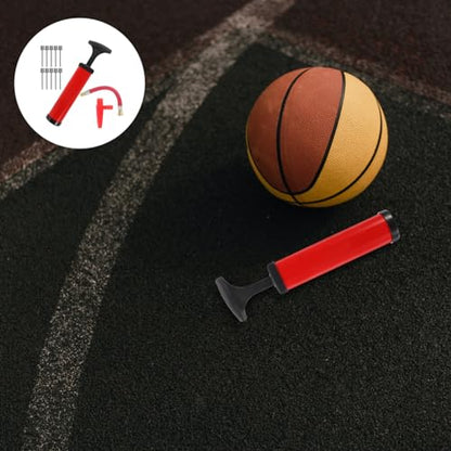 HEMOTON Multi-Function Basketball Pump Inflatable Pump Pressure Gauge Needle Portable for Sports Balls