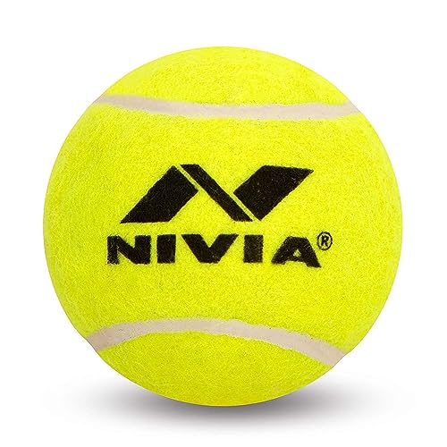 Nivia Heavy Tennis Ball Cricket Ball (Pack of 12) - color: Yellow
